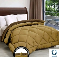 SIE STORE 250 GSM Luxury Premium Microfiber Soft Reversable DOUBLE BED (90*100 INCH) All Season Comforte_Blanket/RAJAI/Quilt(Cocoa Coffee & Brown - Free Size, Microfabric, Rajai, Pack of1, Cocoa Coffee / Brown